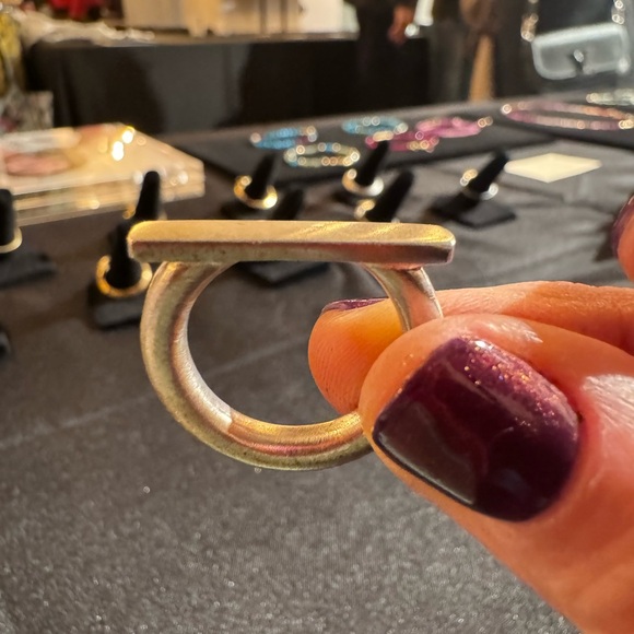 Handmade Silver Bar Ring Size 7 3/4 - Picture 2 of 4